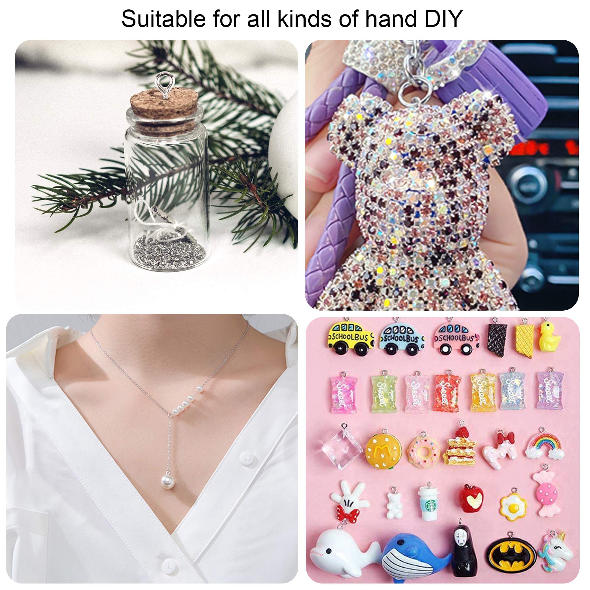 AIEX Épingles à œil à Crochets Oeillets Filetage Pour La Prise De Bijoux Résultats De Bricolage Artisanat, 6 Couleurs, 600 PCS