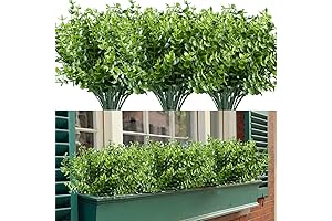 Effortless Verdure with Evergreen Leaves: 8PCS Artificial Eucalyptus Plants