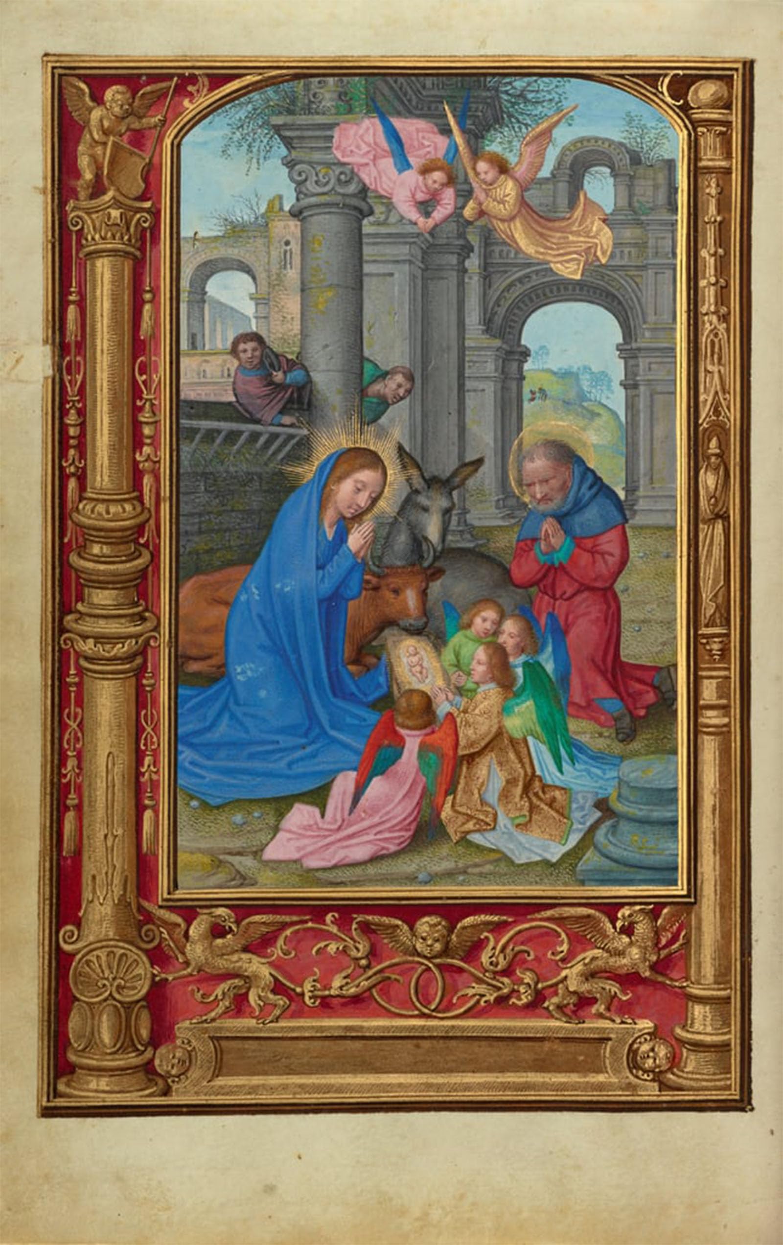 RZHRHJES Famous Painting Poster Art Canvas Print Retro Picture the Nativityby Simon Bening Poster Wall Art for Home Decor 60x90cm