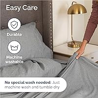 Vista 6 de Juego de sábanas de 3 piezas tamaño individual XL, cómodo, transpirable y refrescante, ropa de cama de lujo de hotel para mujeres, hombres, niños
