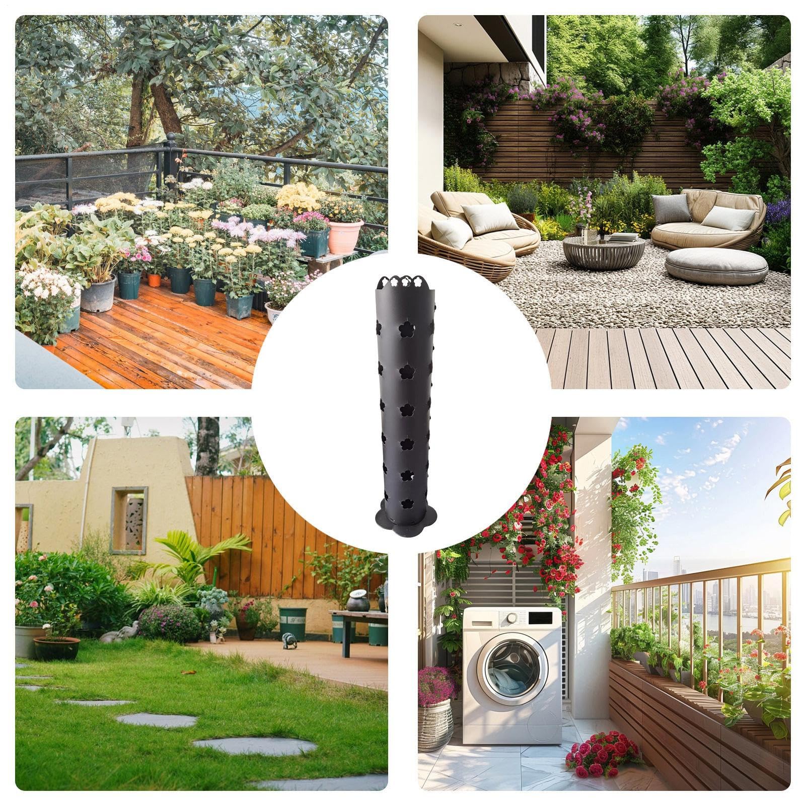 Générique Vertikaler Blumentopf, Stehtopf, hohl, 79,8 cm, bis zu 30 cm, für Balkon, Terrasse, Garten, Rasen, Hof, , Büro,