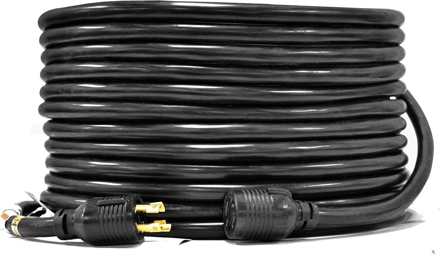 Ceptics 50-Ft 30-amp Generator Extension Cord NEMA L14-30 | UL Listed | 4-prong locking plug | 30A, 125/250V - GN-CD-3-50