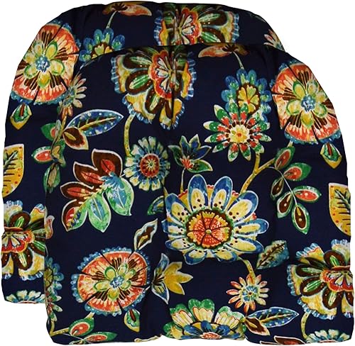 RSH Décor Juego de 2 cojines de asiento de mimbre en forma de U para interiores y exteriores, tela de poliéster resistente a todo clima, agua y