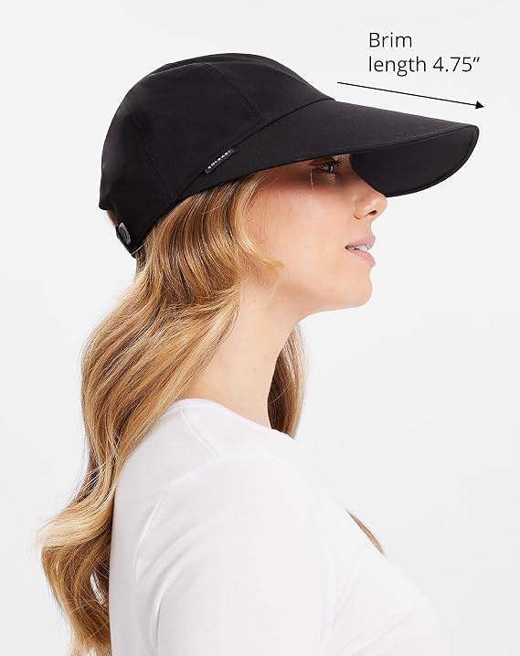 Solbari Womens Reversible Ultra-Wide Brim Cap UPF 50+, 4.75 Wide Brim Sun Protection, Lightweight & Breathable for Outdoors