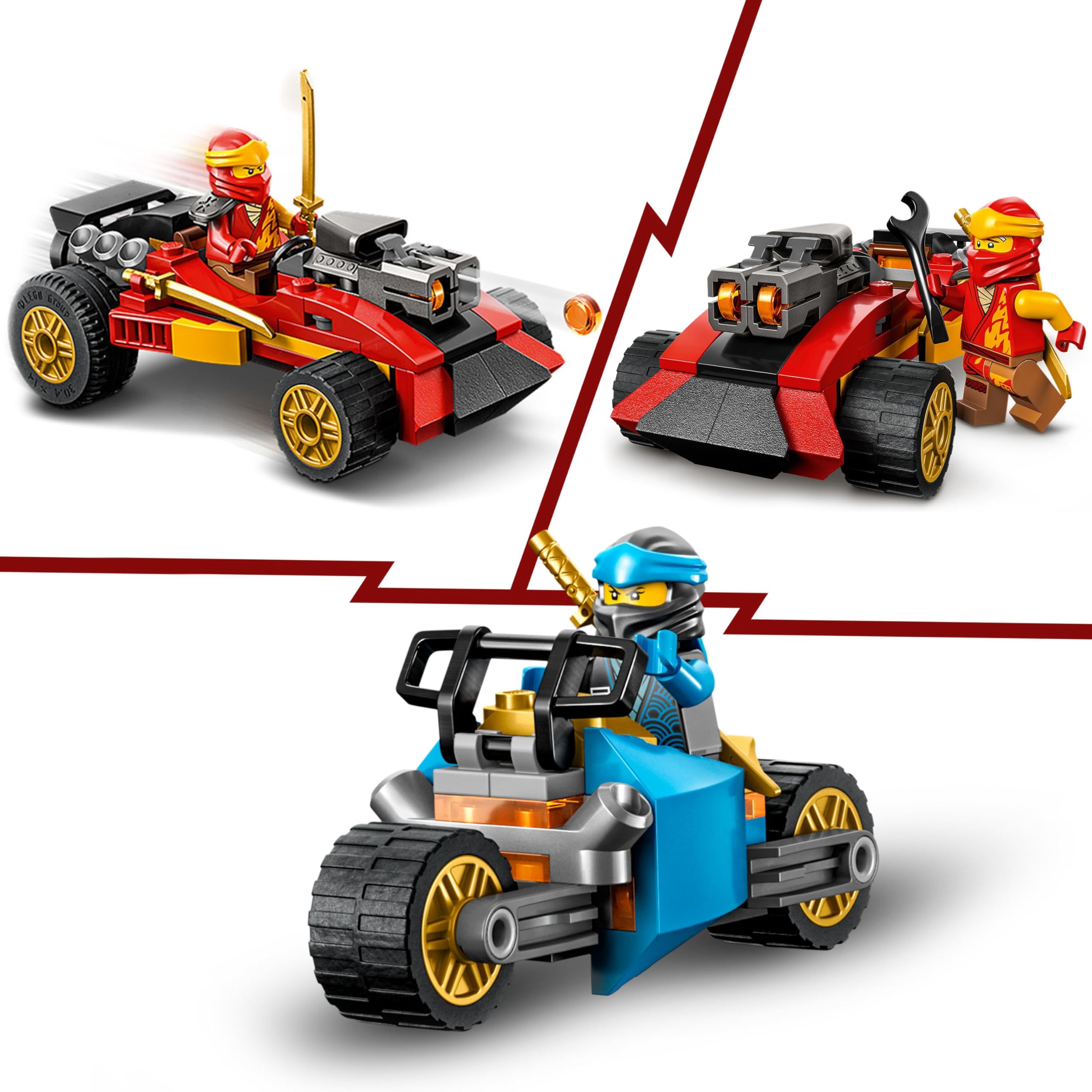 スポーツ OAK LEGO 71787 NINJAGO Creative Ninja Brick Box Set with Toy Storage