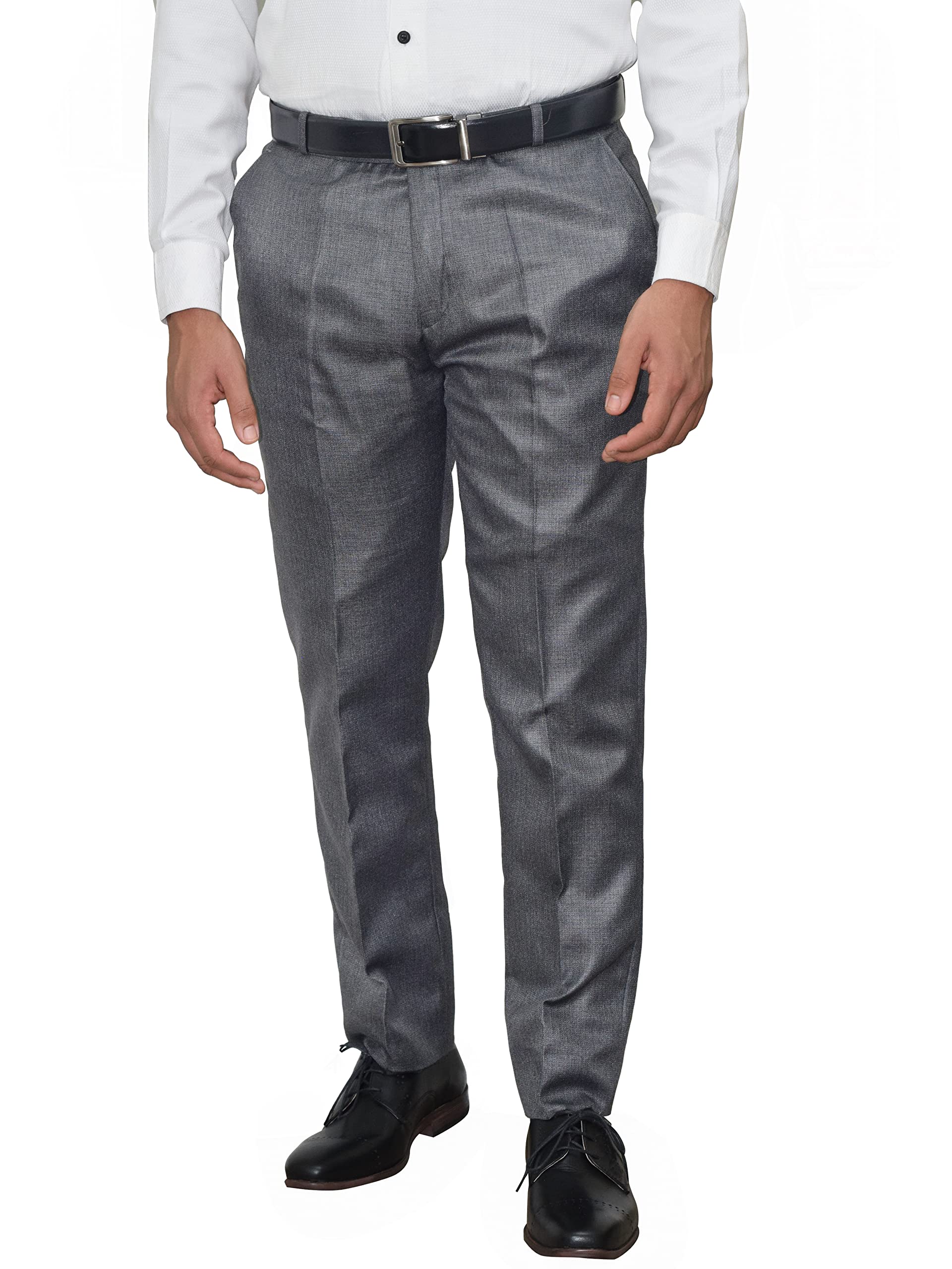 kaceryMens Formal Trousers Premium Comfort Casual Business Office Work Home Smart Modern Dress Pants MT-OP-01