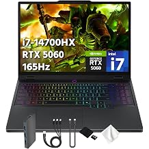 Lenovo Legion 5i 15.1" WQXGA OLED 165Hz AI-Powered Gaming PC, Intel 20-Core i7-14700HX, GeForce RTX 5060 GDDR7, 16GB DDR5, 1TB SSD, RGB Backlit Keyboard, Wi-Fi 7, Win 11 Pro, Black, 1TB Docking
