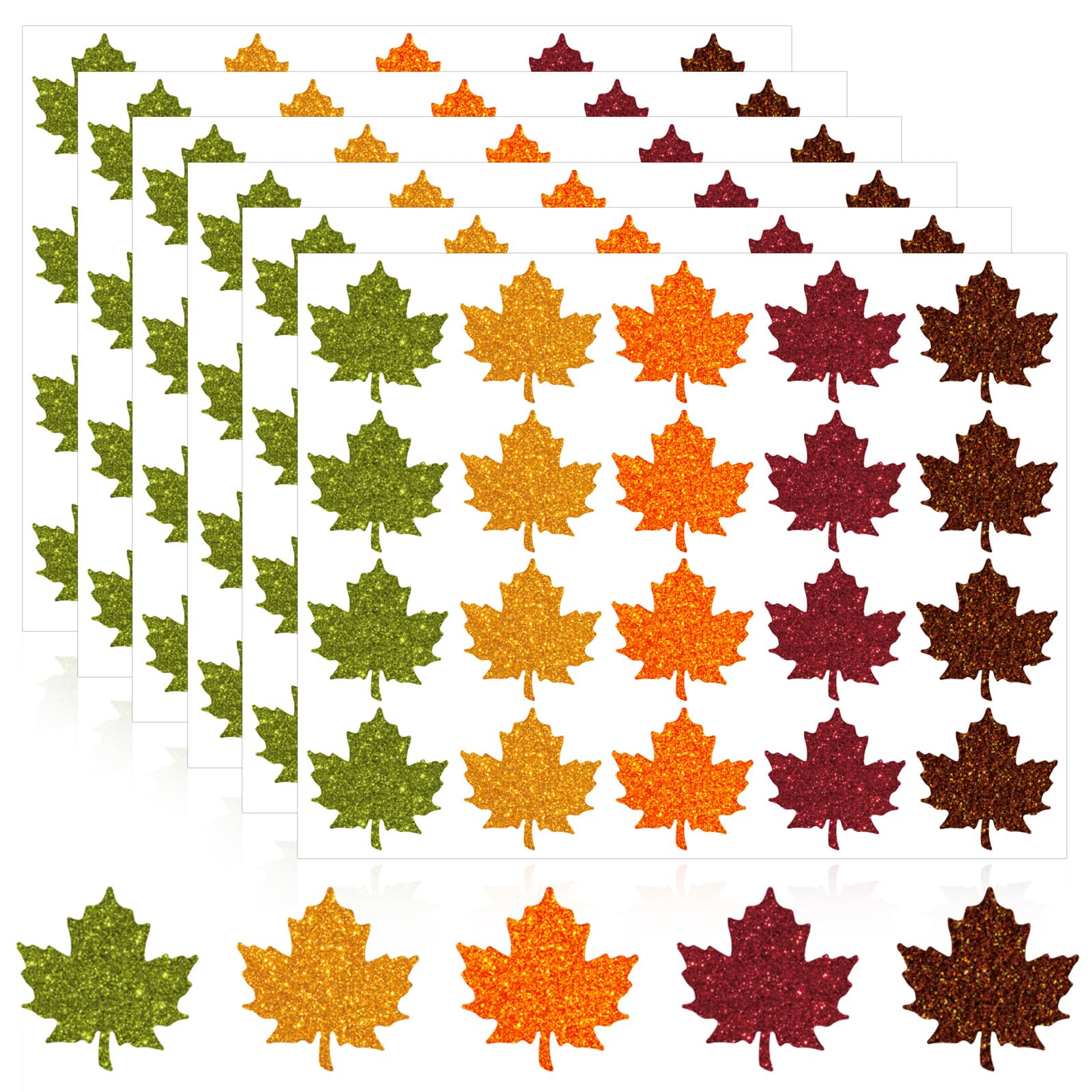 Autocollants feuilles d'érable pour personnaliser vos emballages de cadeaux et fêtes