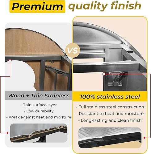 Miniatura 4 de Parrilla de barbacoa coreana de 43.5 x 30 pulgadas, mesa grande plegable para exteriores (elige tu juego) (juego de gasolina)