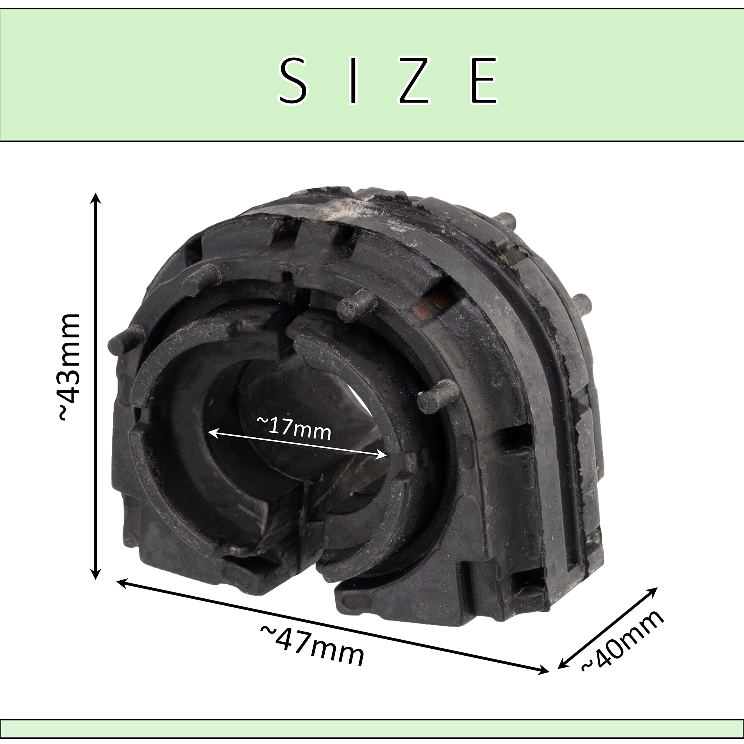 AERZETIX - C66626 - Lot de 2 Suspensions, stabilisateur - côté de montage: des deux côtés de l'essieu arrière - compatible avec numéros ОЕ 1K0 511 327AS