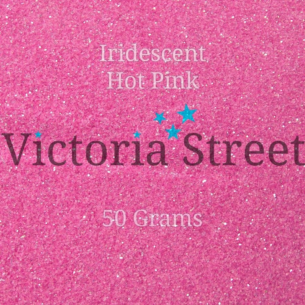 Victoria StreetGlitter - Iridescent Hot Pink - Fine 0.008" / 0.2mm (Fuchsia)[100 Grams]