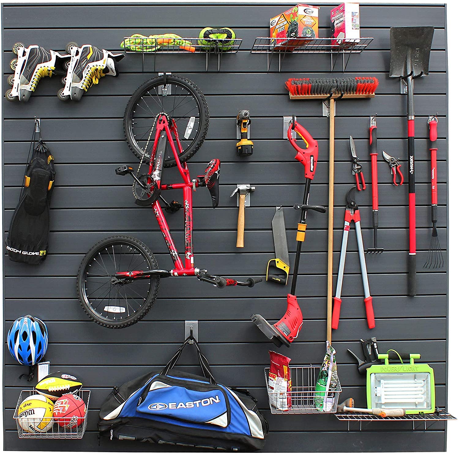 PROSLAT Garage Storage PVC Slatwall Panels 2 Packs of 8 ft. x 4 ft. Sections (64 sq.ft