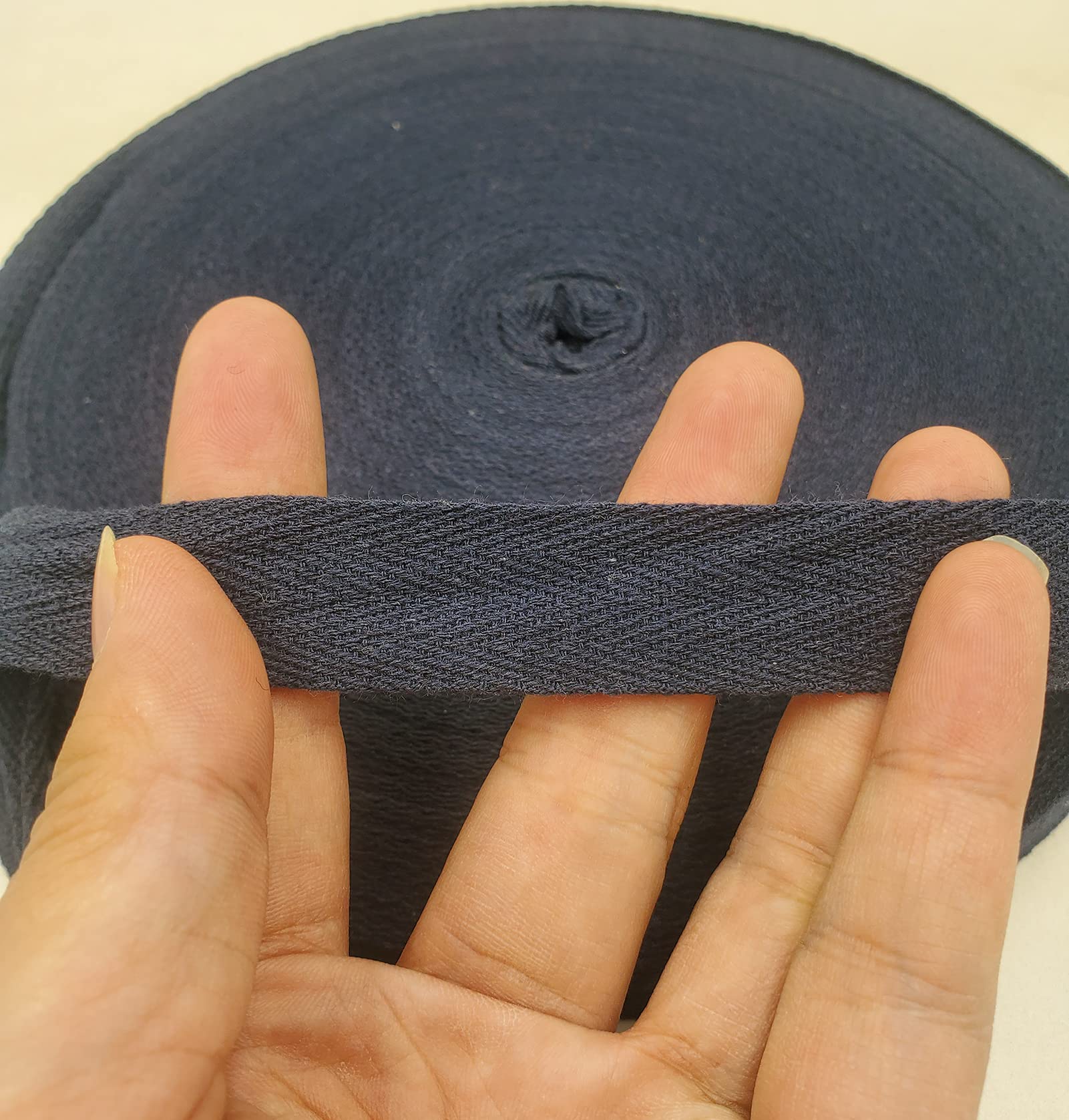 50 Yards Herringbone Cotton Twill Tape - 1 Inch Wide Bias Binding For Sewing & Crafts - View #5