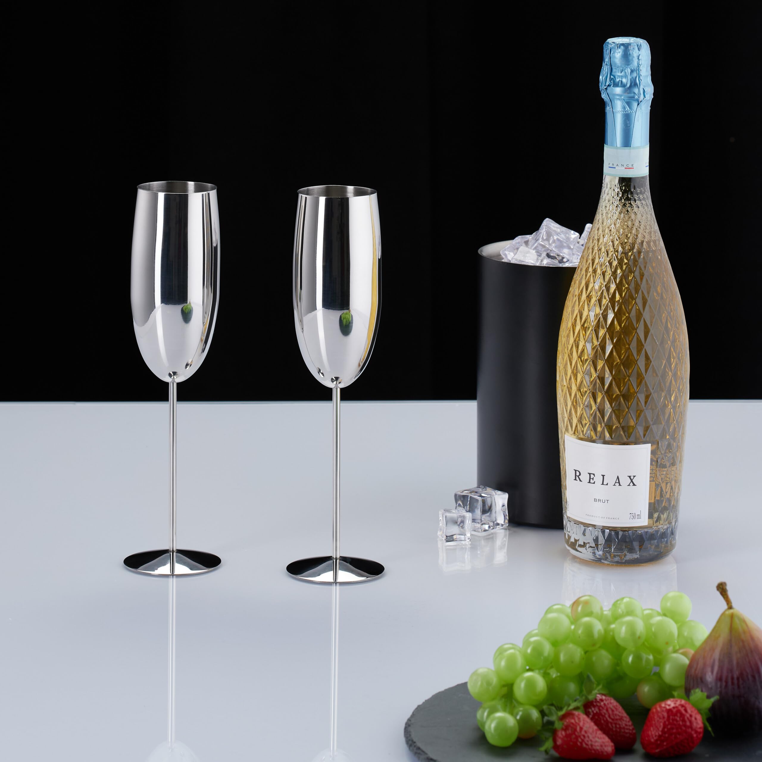 12 Verres à Champagne Relaxdays - Incassables, Sans BPA, Réutilisables Pour Fête