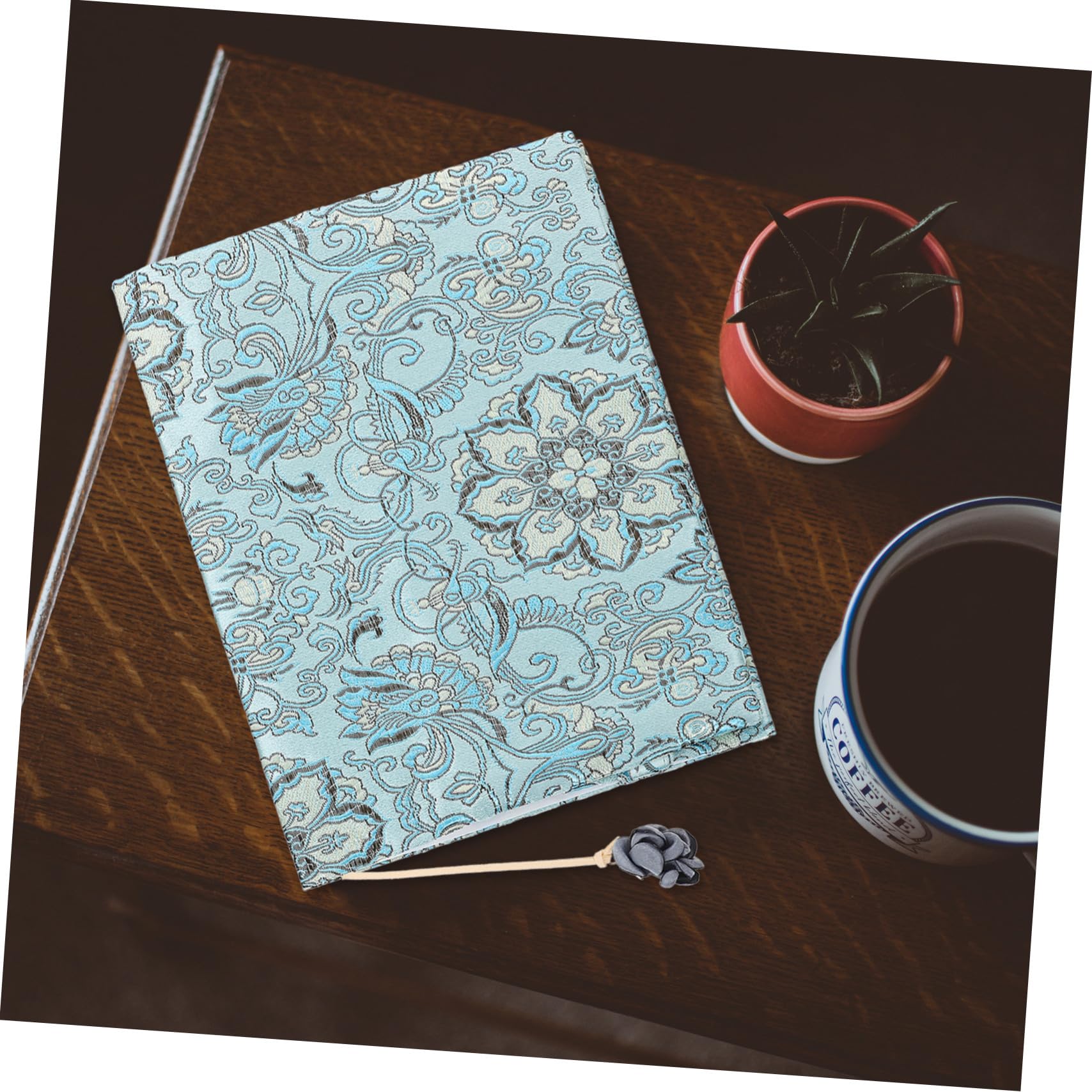Angoily 5 Pièces Couverture de Cahier Tissu Réglable Protège Résistant Aux Rayures et Déchirures Décorative pour École et Bureau