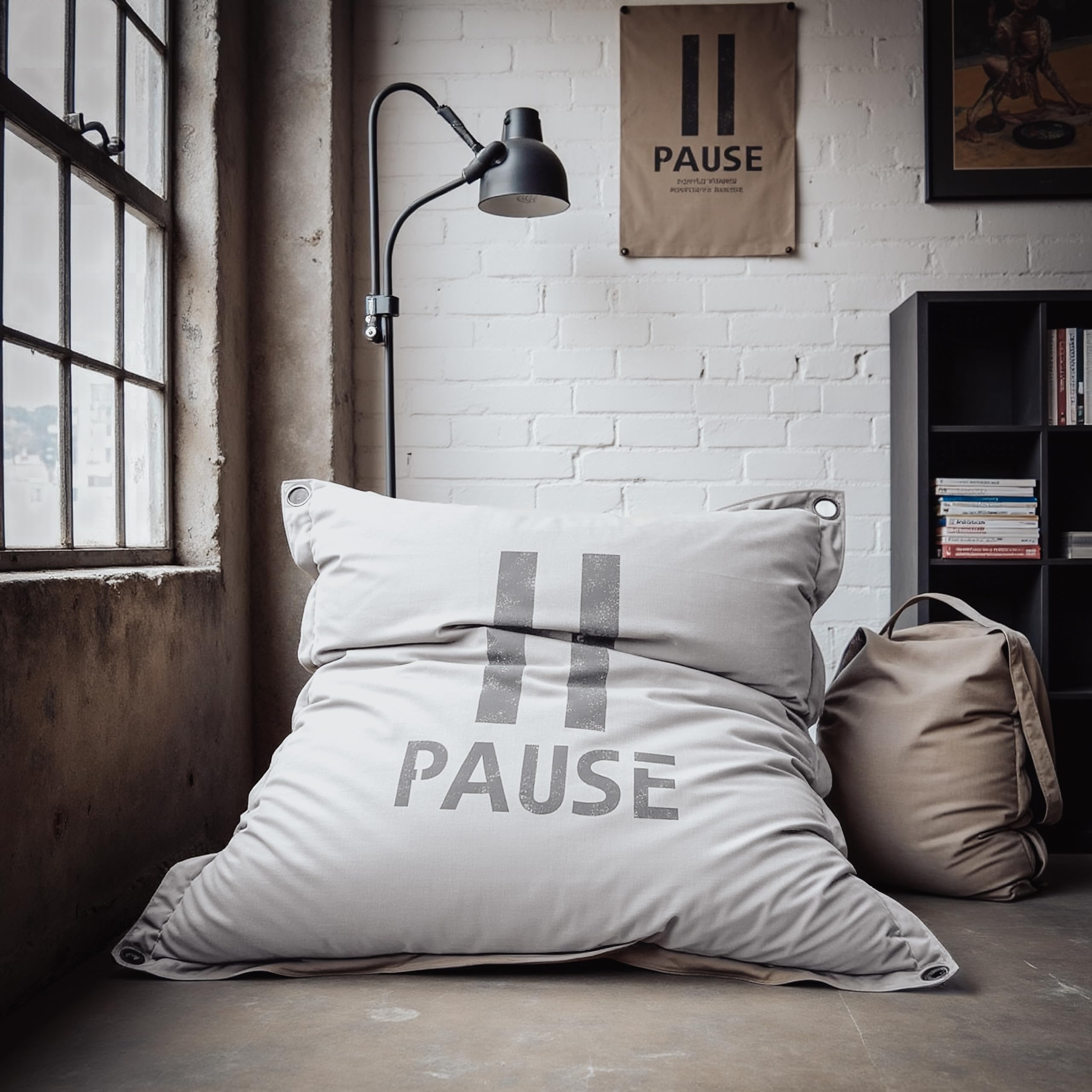 Aiire Sillón Puff con Relleno Incluido - Sofa Puf Gigante Moderno en Algodón Premium - Funda Desenfundable y Lavable - Bean Bag Chair para Jóvenes y Adultos - Puffs XXL [180x140]