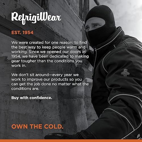 Miniatura 5 de RefrigiWear Pasamontañas Silver Magic con agujero abierto, máscara de esquí (negro, talla única)