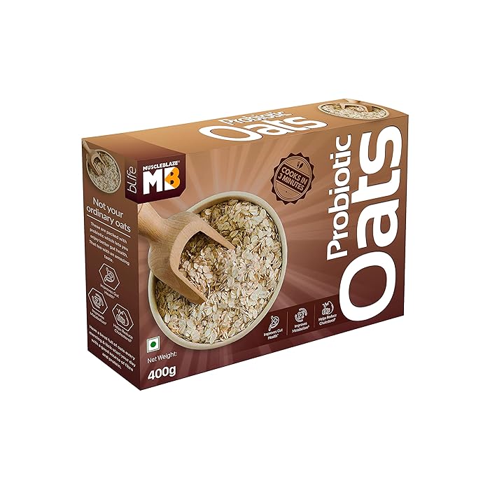 Buy MuscleBlaze Probiotic Oats, Good For Gut Health, Healthy Breakfast