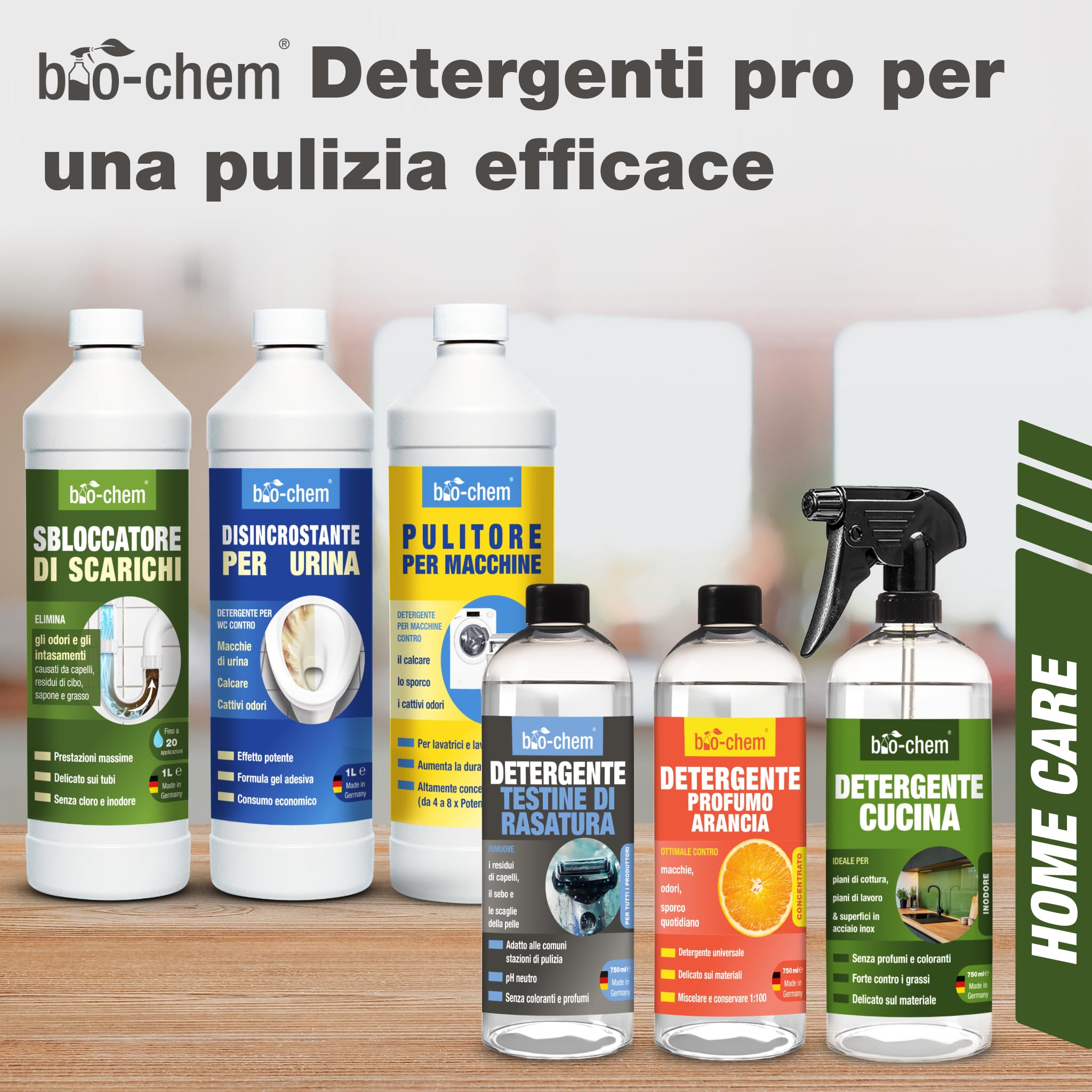 Bio-Chem - Detergente per testine di rasoio 2 x 750ml - Detergente per testine di rasoio per uomini e donne - Adatto a tutte le marche di rasoi - Manutenzione delle testine di rasoio
