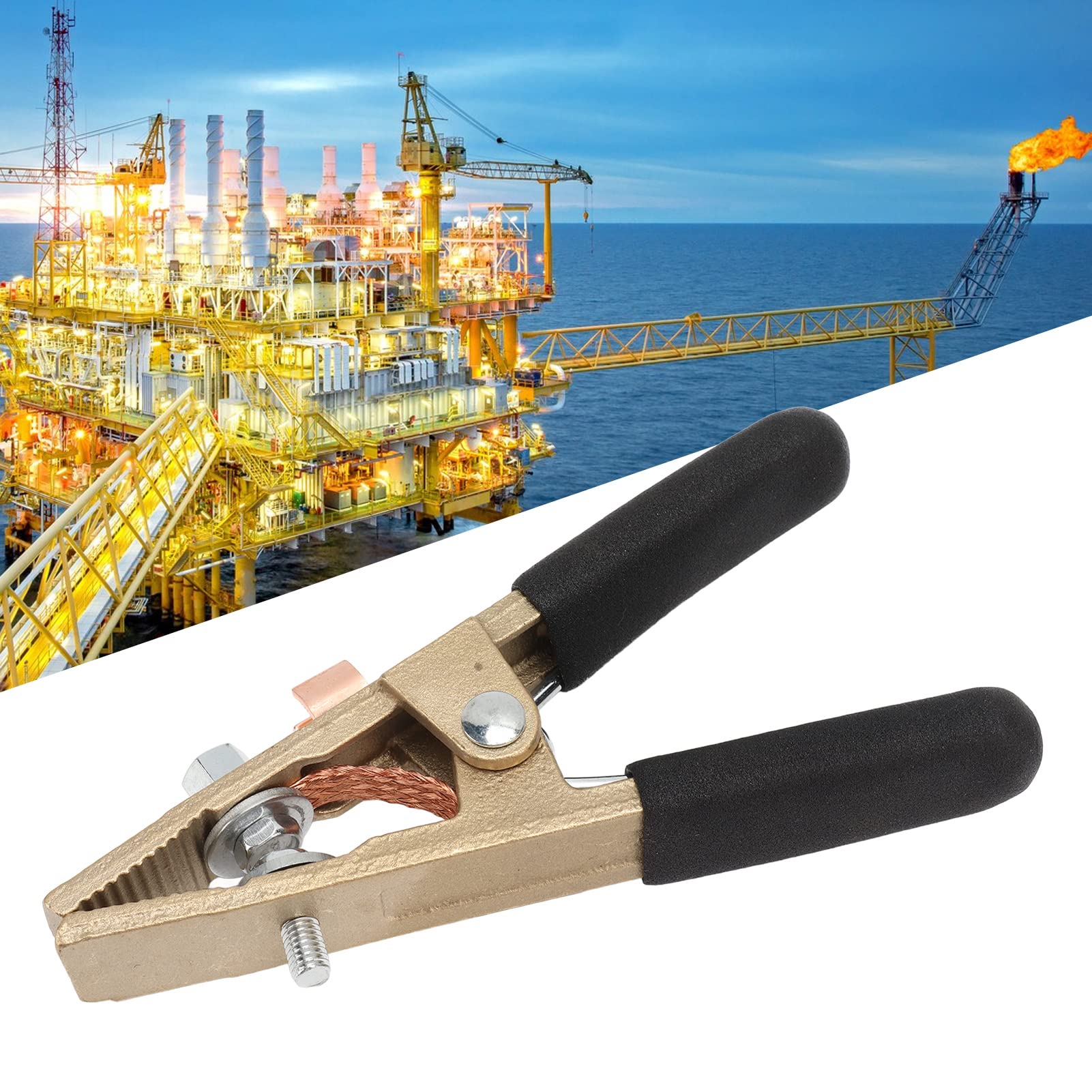 Leapiture 300A Welding Ground Clamp A Type Earth Clip Firm Clamping Fixing Holding Tool Versatle Stable for Welder (B)