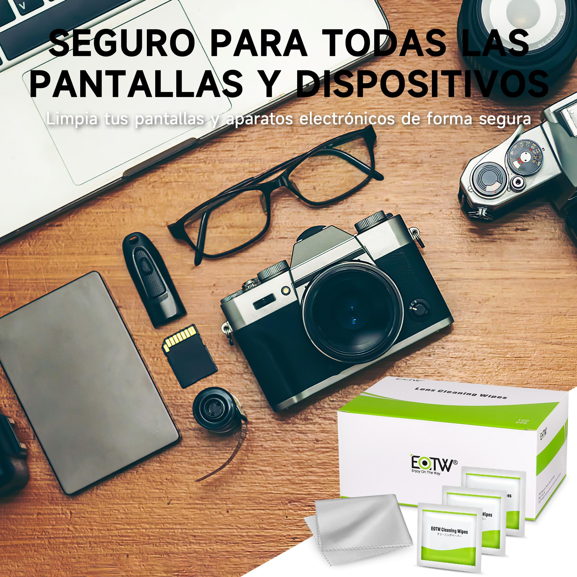 EOTW Toallitas Limpia Gafas,240 Toallitas Limpiador para Gafas, Pantallas, Lentes, Smartphones, Cámaras, Dispositivos ópticos y Electrónico