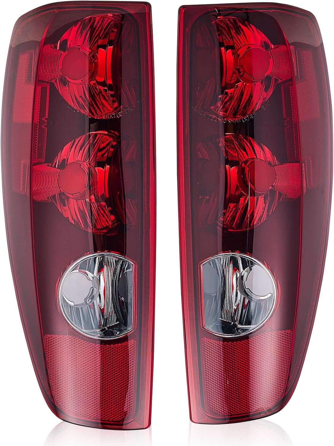 Tail Light Assembly for Chevy Colorado 2004-2012 & GMC Canyon 2004-2012 (Pair Set) OEM Style Red Halogen Part# 19417444, 19417443