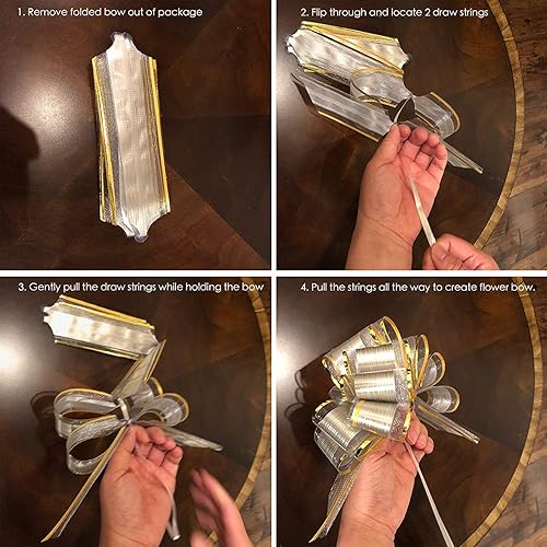 Miniatura 3 de Allgala - Lazos de 6 pulgadas, diseño de lunares, color morado (12 unidades)