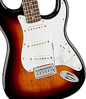 Vista 80 de Fender Squier Affinity Stratocaster - Paquete azul Lake Placid con amplificador Frontman 10G, estuche, afinador, cable de instrumento, correa, púas