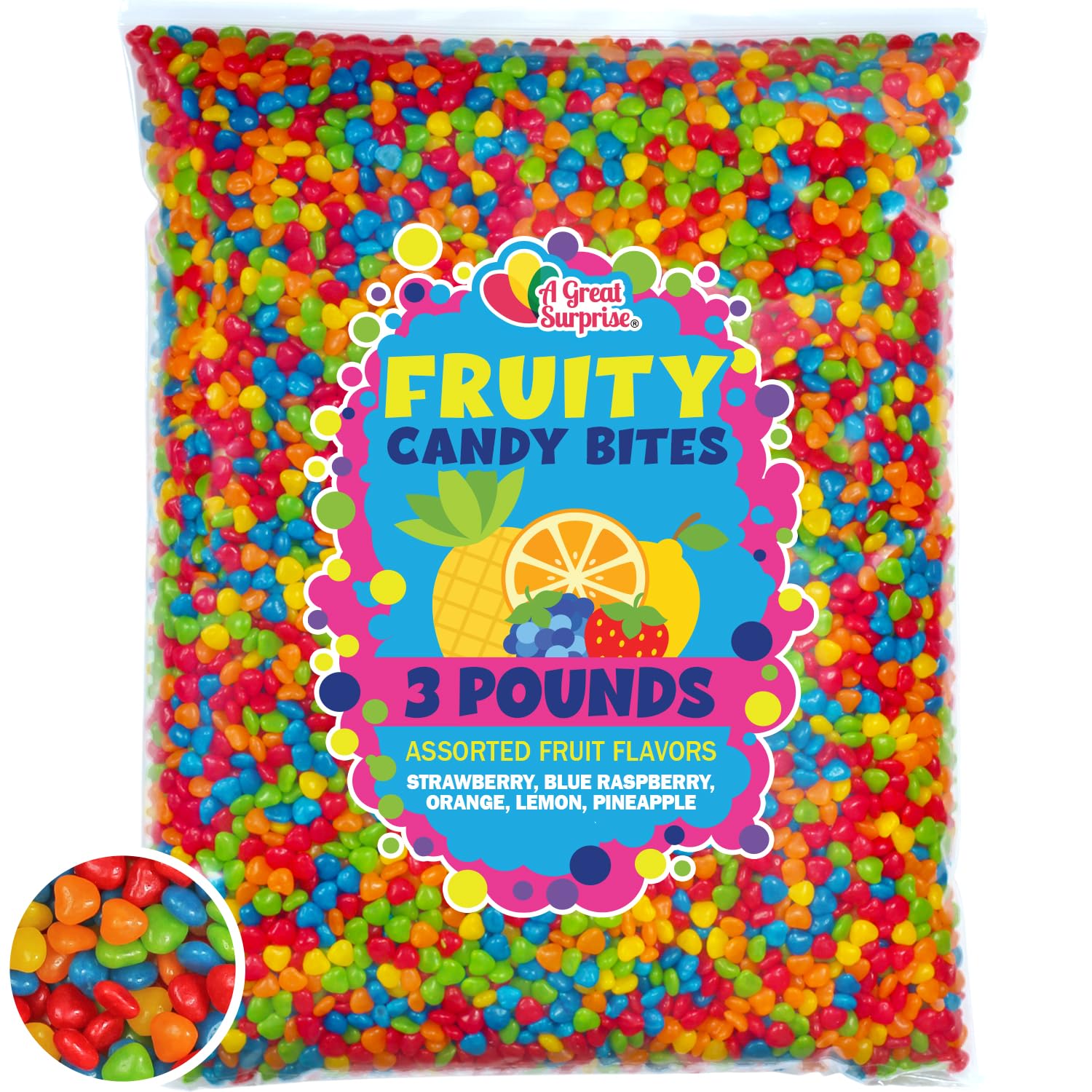 Bulk Fruit Shaped Candies - 2 Pounds - Candy Machine Refills - Chinese New Year Treats, Party Favors & Events