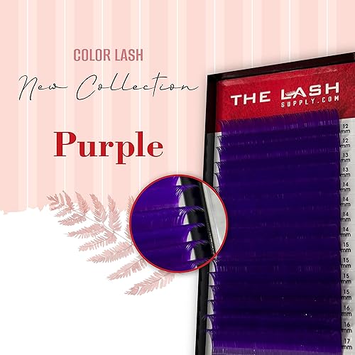Miniatura 8 de THE LASH SUPPLY Extensiones de pestañas de volumen de color, rizo CC, 0.512-0.709in de longitud, 0.07 de grosor, multicolor, rizo natural y de larga