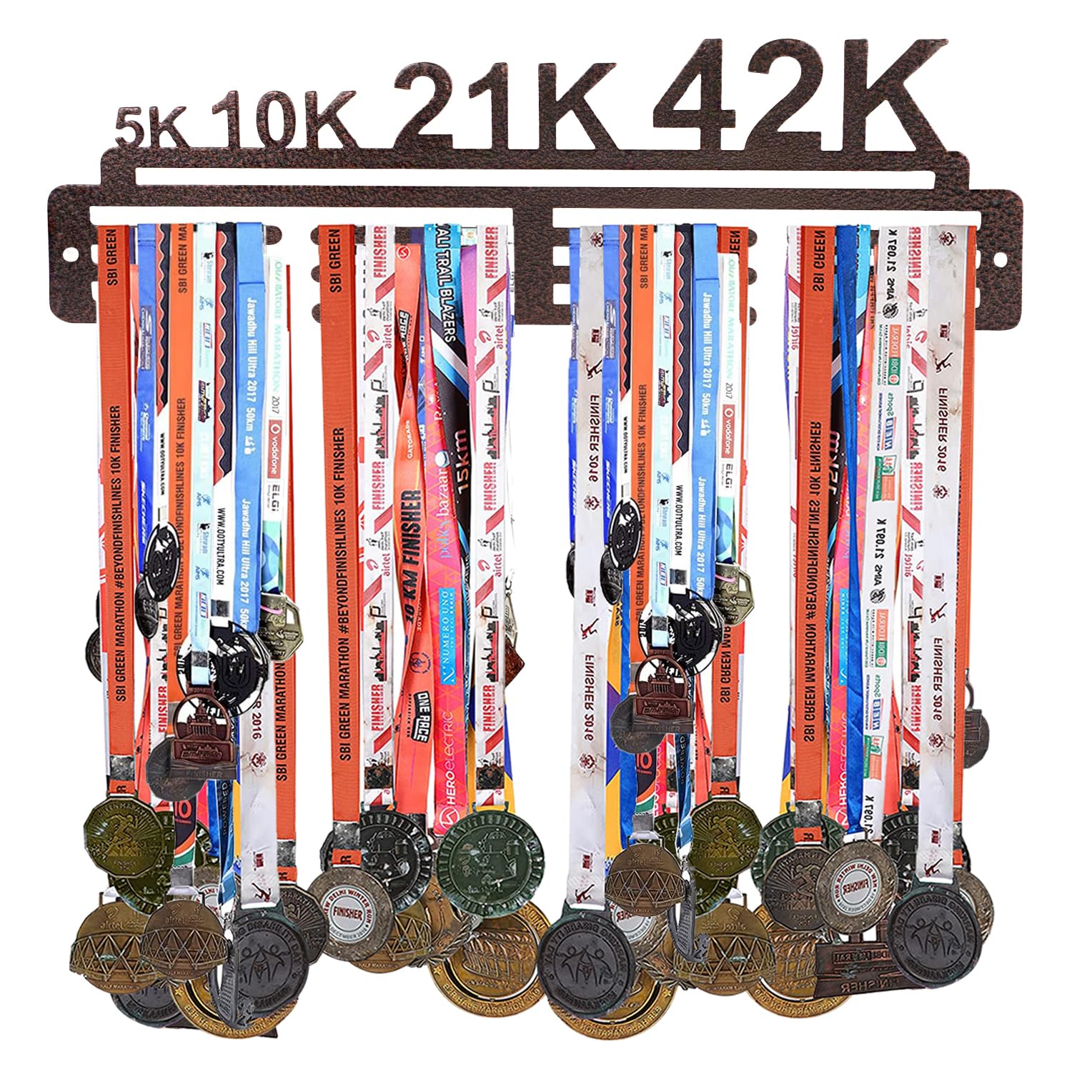 Sehaz Artworks Medal Hangers for Wall | Medal Holder for Wall | 5k 10 21 Brown Medal Holder Display Holds Upto 24-30 Medals (B0CJRLG6ZW) Amazon Price History, Amazon Price Tracker