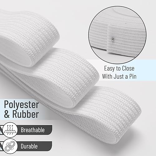 Miniatura 13 de Mr. Pen - Banda elástica para costura, 0.6 pulgadas, 11 yardas, bandas elásticas de costura de alta elasticidad para cinturas, pantalones, ropa