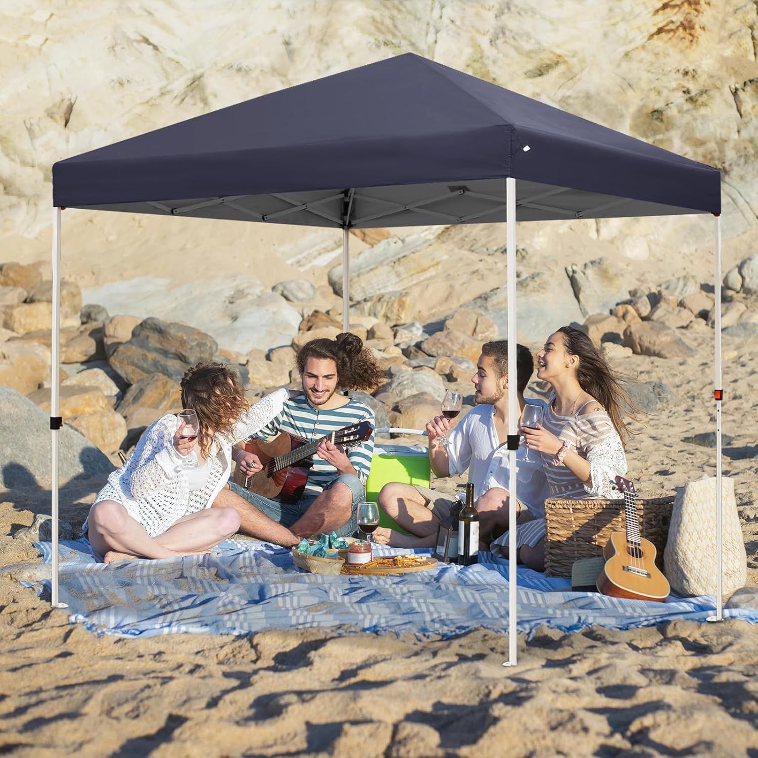 Northroad 8X8 FT Pop Up Canopy, Outdoor Instant Canopy Tent w/Carrying Bag, Portable Gazebo Shelter for Wedding Party,Commercial Event,Patio,Garden,Beach -Dark Grey - Image 6