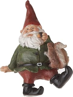 Garden Gnome Statue - Osbert the Garden Gnome Shelf Sitter - Outdoor Garden Gnomes - Funny Lawn Gnome Statues