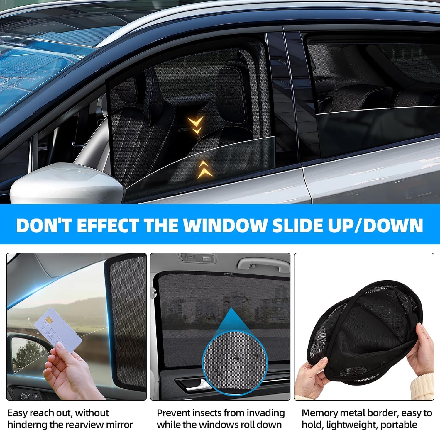 Tendine Parasole Auto Per BMW x3 G45 (seit 2024) 2025, Visiera Anteriore Posteriore Parabrezza Telaio Tenda Accessori Per Auto,6 Sides+1rear
