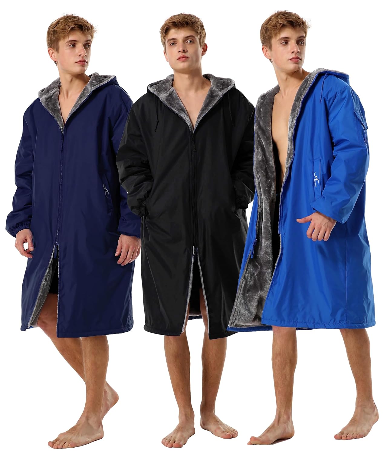 Adoretex Faux Fur Lining Swim Parka Black Adult - Small