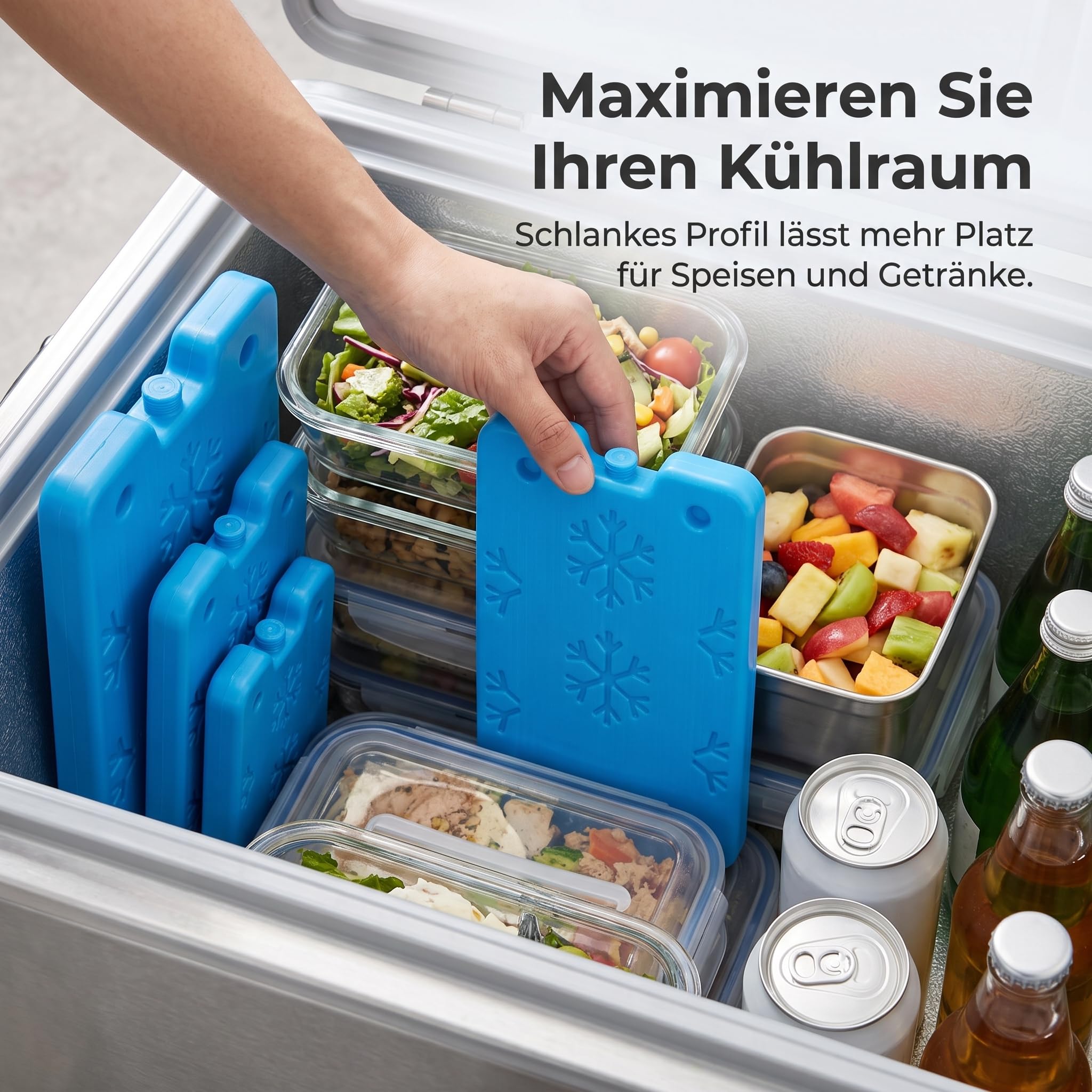 e Kühlakkus für Kühltasche & Kühlbox – Effektive Kühlelemente aus, 200ML (50 Stück)