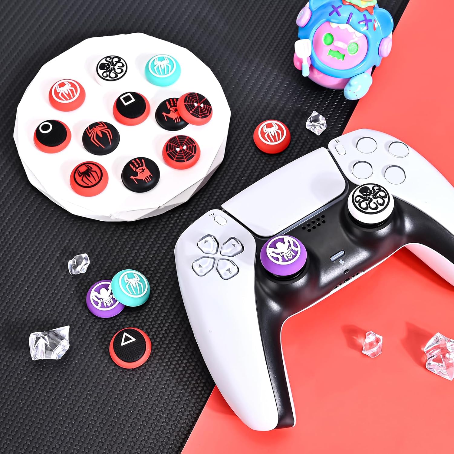 DLseego Thumb Grips for PS4/PS5/Xbox one Controller,6PCS Anti Slip Silicone Analog Stick Caps Joystick Protection Accessories for PS4,PS5,Xbox 360, Xbox One,Xbox Series X/S,Red