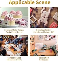 Vista 21 de Mini figuras de animales de safari, 12 piezas de plástico pequeño bosque selva, zoológico, figuras de animales, adornos para tartas, recuerdos