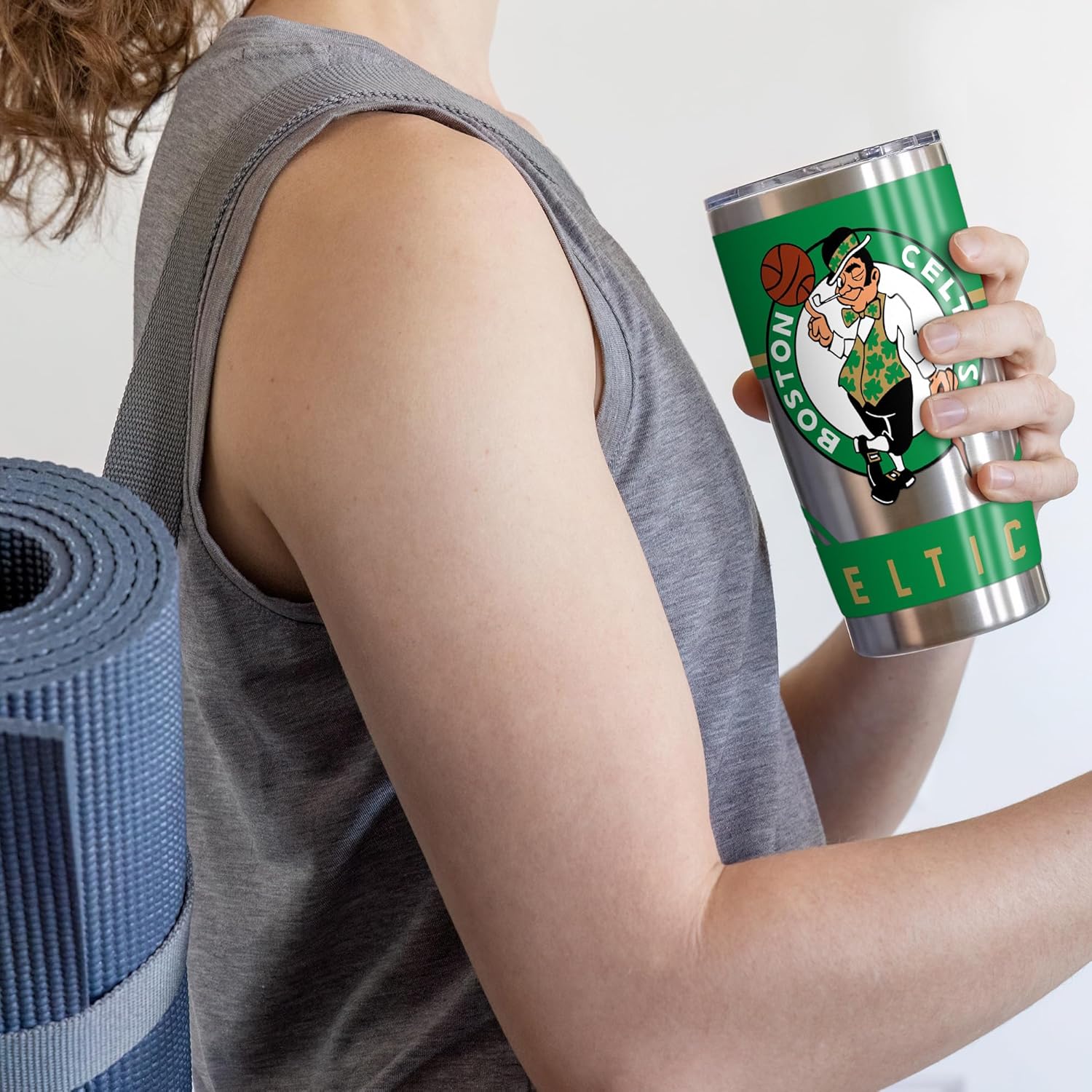 Rico Industries NBA Basketball 20oz Stainless Steel Tumbler with Lid - Great For Coffee, Tea, Water or Cocktails - Image 4