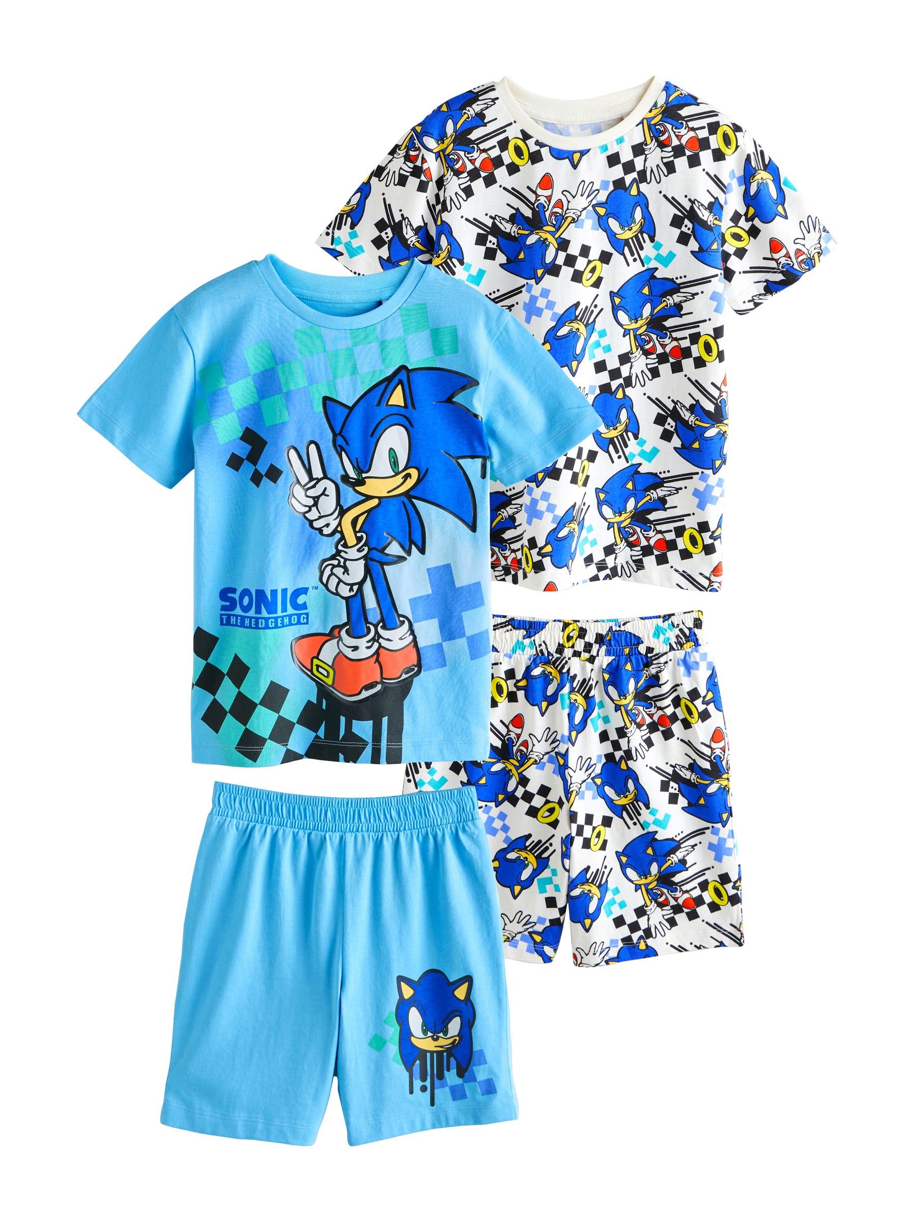 NEXT Ragazzo Confezione da 2 Pigiami Corti Ufficiali | Bambino, Standard, Mid Rise, Pull On, 100% cotone