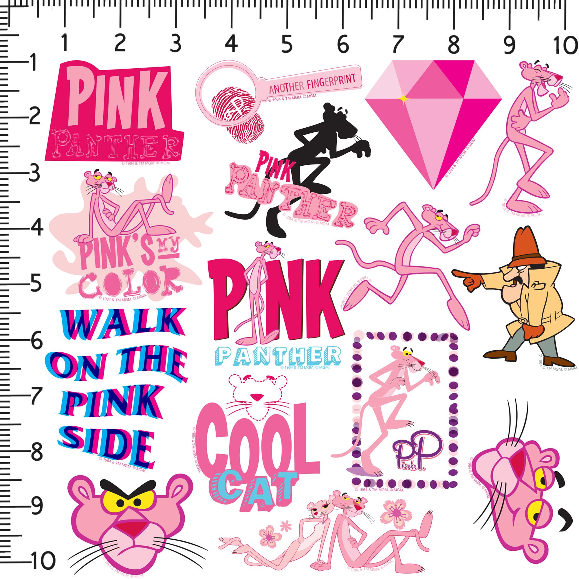 Amazon.com: Pink Panther 50ct Vinyl L Deluxe Sticker, Tablet