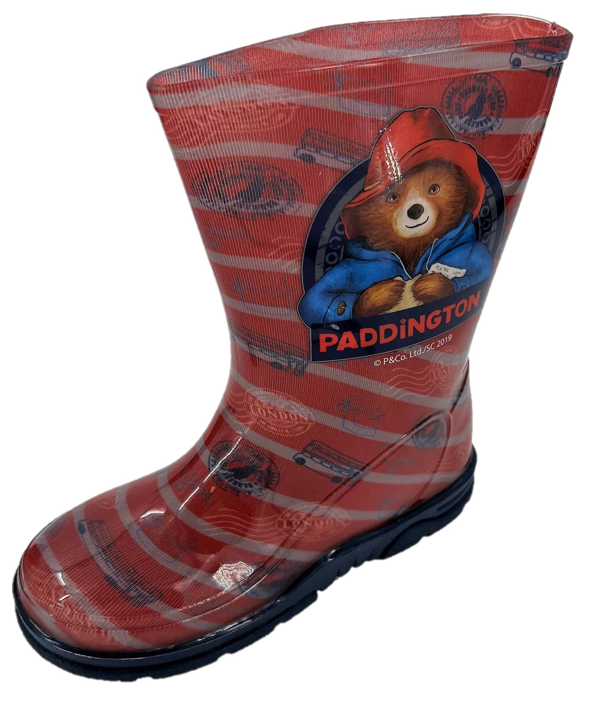 Paddington BearPaddington Boys Rain Boots Stripey Wellingtons 10