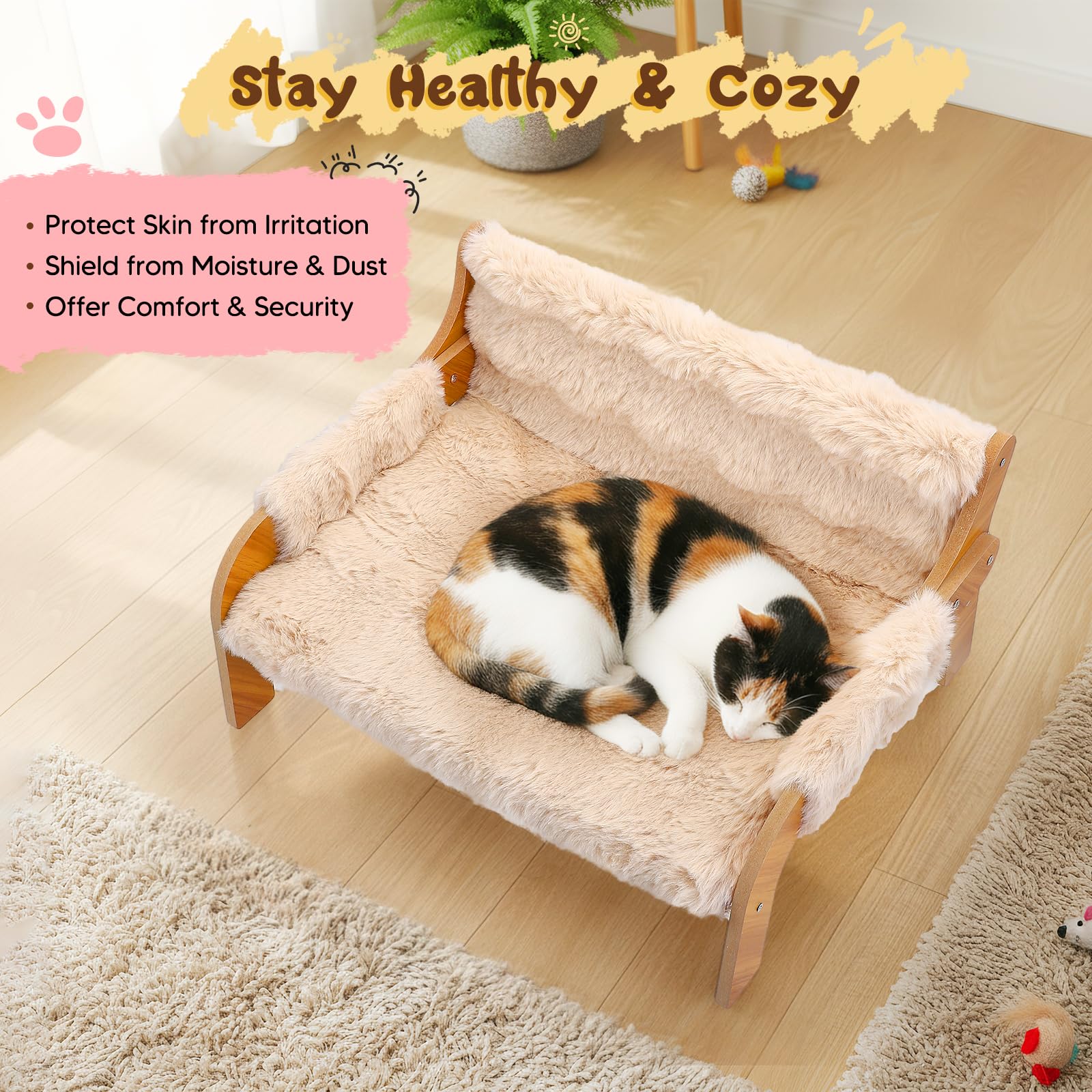 Divanetto Rialzato Per Cani E Gatti Portata 30 Kg, Viene Fornito Con Cuscini Estivi E Cuscini Invernali, Cuccia Rialzata Animali Domestici, 53X44 Cm, Grande Divano Per Gatti