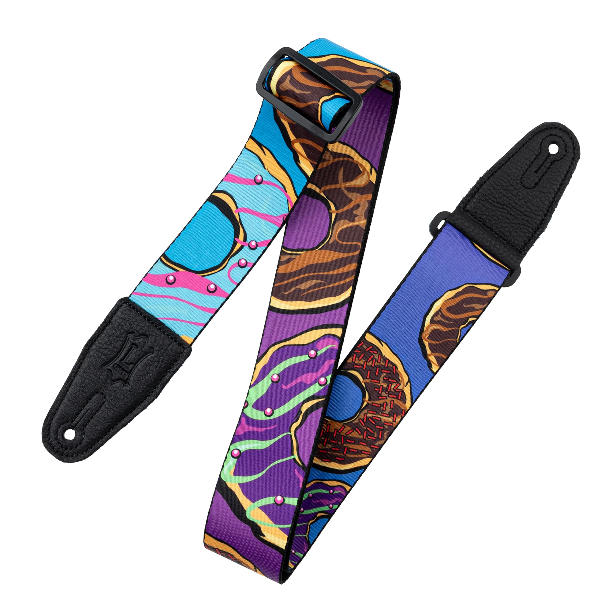 Levy's Tasty Grooves Polyester Guitar Strap - Sprinkled and Glazed Donuts