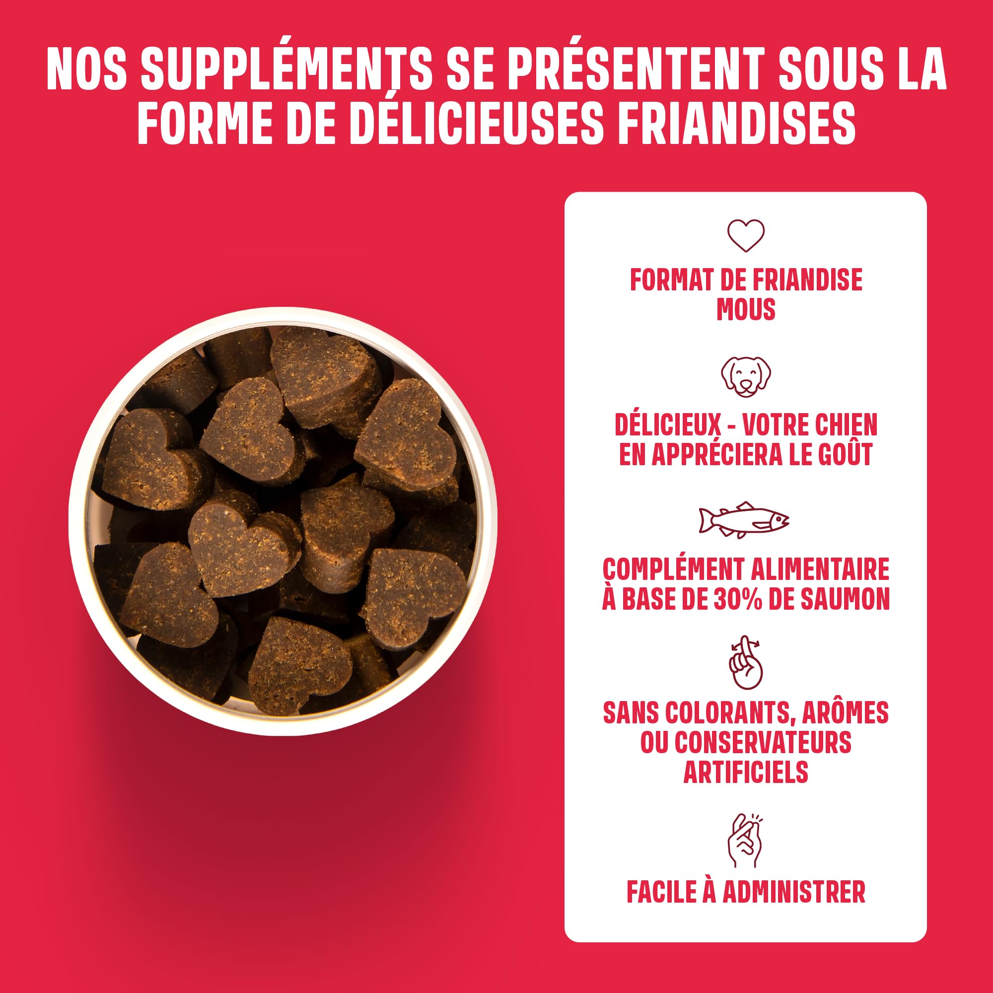 ivvi Allergy Immunity pour chiens – contre les allergies et les démangeaisons et pour renforcer le système immunitaire – 60 délicieuses collations (270 g) au saumon