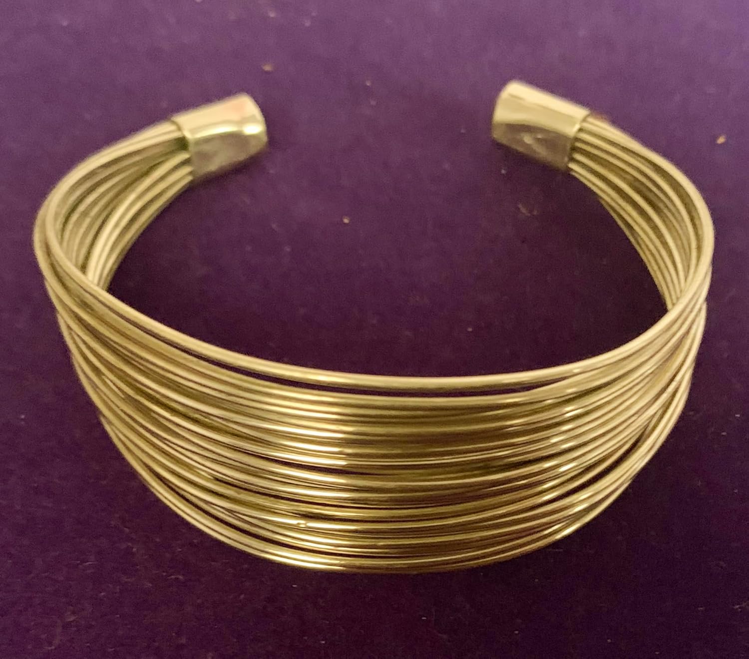 Touchstone Indian Bollywood Desire Brass Base Exotic Workmanship Free Size Cuff Bracelet in Antique Gold Or White Or Copper Tone for Women. - Image 6