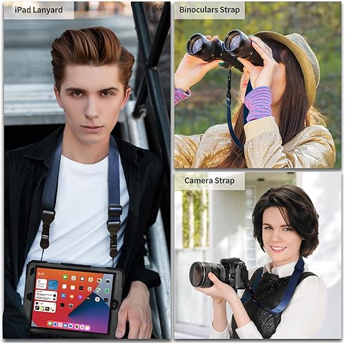 Miniatura 8 de Correa de nailon para iPad, correa ajustable para el cuello de la cámara, cómoda correa de hombro para iPad, tableta de teléfono celular, cámara