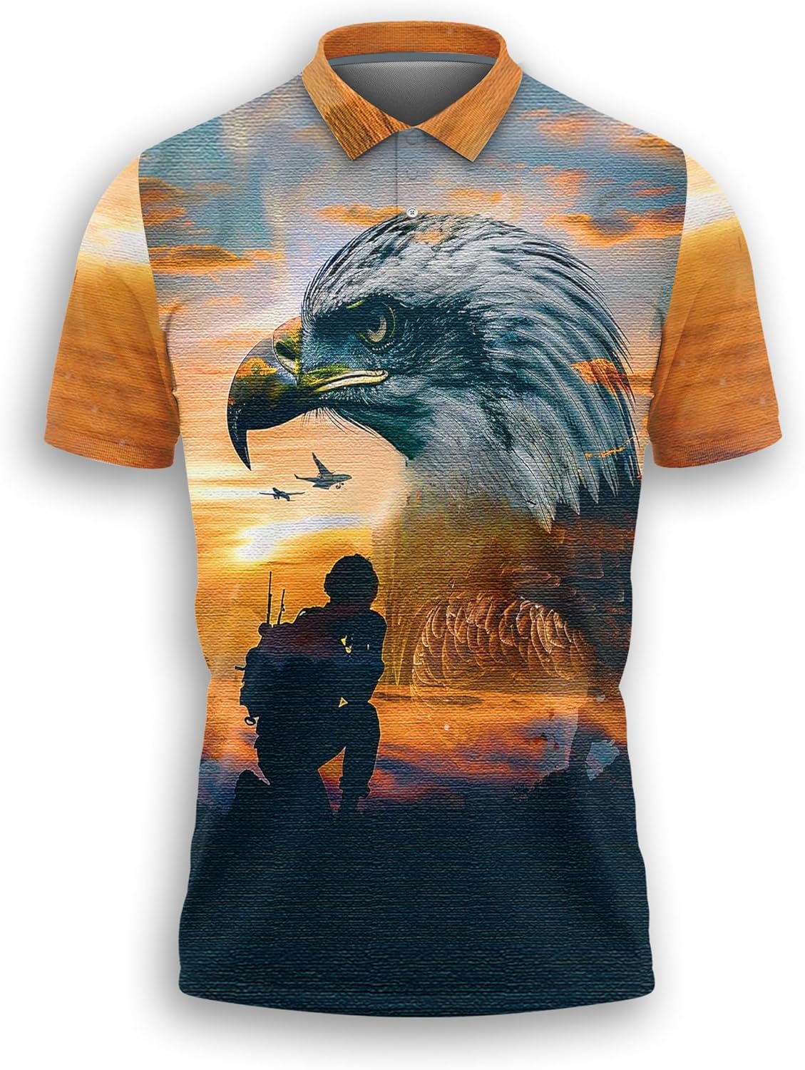 Veteran Memorial Polo Shirts for Men- Golf Moisture Wicking Dry Fit Short Sleeve Polo Shirts S28
