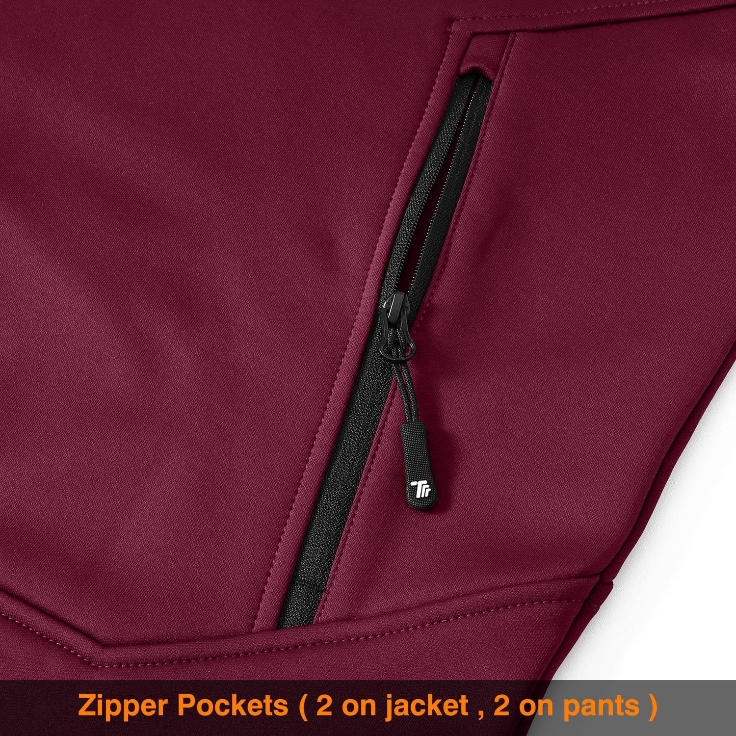 BGOWATU Men's Fleece Lined Tracksuits Set Jacket Hoodie Sweatsuit Running Sport Pants Outfits for Men with Zipper Pockets